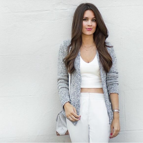 Theykins Theory Silver Metallic Long Sleeve Open Front Cardigan - Picture 2 of 10